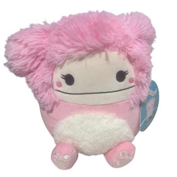 Squishmallow Brina 8-inch Pink Bigfoot Plush - New with Tags - Kids Toy Fluffy - Picture 1 of 3
